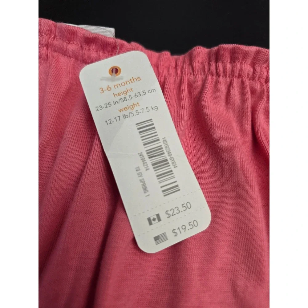 NWT Gymboree Baby Girls Coral Pink Paperbag Waist Capri Pants – 3-6M